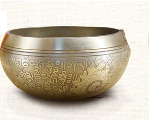 GYBBHia Bol Chantant tibétain Fait Main décoration Plaque résonance méditation Bol Chantant Bol de Yoga(12.5cm)