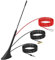 DAB Autoantenne,Digital Radio DAB+AM/FM Kombi Dachantenne Autoantenne mit SMB Stecker DIN Adapter Auto Radio Antenne mit Verstärker Autoradio-Signalteiler-Verstärker mit 5m Kabel
