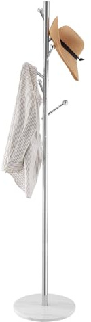 VEVOR Coat Rack, Freestanding Coats Rack Stand with Stable Marble Base & 8 Hooks, Free Standing Hall Coat Tree for Entryway, Bedroom, Office, Living Room, Modern Clothes Hanger for Coats, Hats, Bags