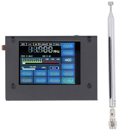 Receptor de Gearwell, Receptor de Onda Corta, Radio Digital, Receptor de Banda Completo portátil FM Am MW SW SSB DSP con Pantalla táctil de 2.8 Pulgadas