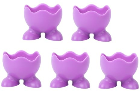 Homoyoyo 5pièces Support Œufs en Silicone pour Œufs Durs avec Pieds (Couleur Aléatoire)