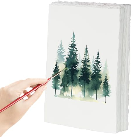20 Fogli di Carta Fatta a Mano per Acquerello A6 - Cartoline per Acquerello Bianche 10 X 15 mm, 300g/㎡ Carta Cotone per Biglietti di Auguri Fai Da Te Stampa Su Linoleum Disegno Scrittura