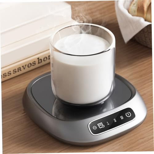 Ferricult Scaldacaffè da scrivania, scaldatazze USB a 3 Temperature con Chip Intelligente per Uso Domestico e in Ufficio, Argento, Heimdekor