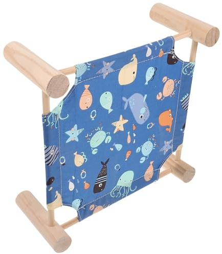 Abaodam Lit Surélevé pour Hamster en Bois Sûr et Léger Lit de Camp Amovible et Lavable pour Petits Animaux comme Cobaye Hérisson et Lapin Cage à Hamster Ventilée Compact et Confortable