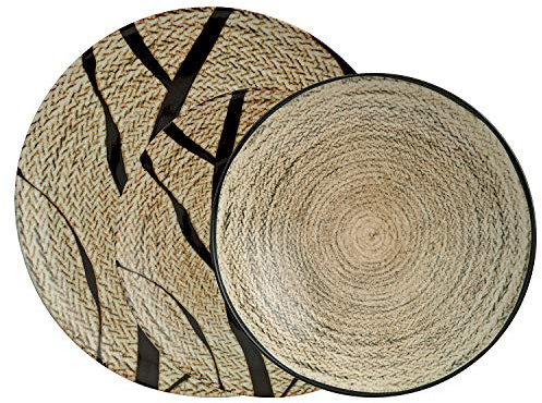 Arthur Krupp 67350-A2 Tribal Mood Porcellana - Servizio piatti, 12 pz