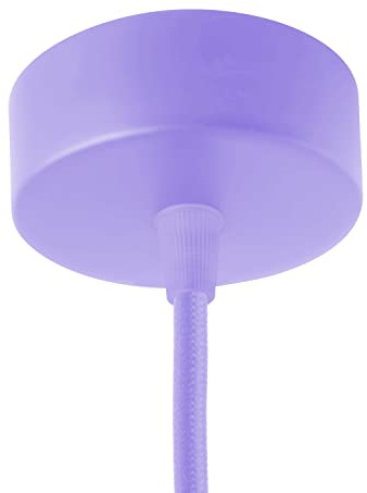 AMARCORDS - Baldachin aus Metall, Farbe LAVENDEL, Lampengehäuse komplett mit Kabelklemmenzubehör, Schrauben und Deckenhalterung. Durchmesser 77 mm, Höhe 26 mm