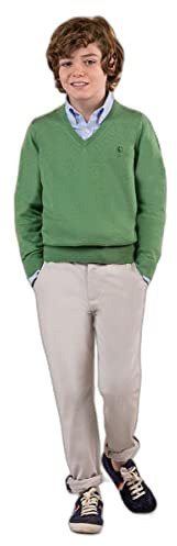 El Ganso Jersey Verde Cuello Pico Coderas