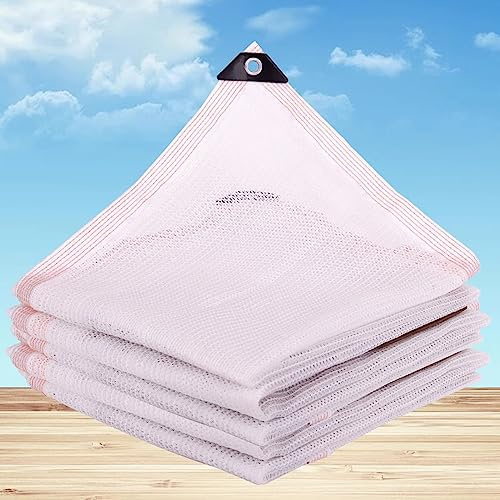 KDDFN 55% Schattiernetz,Pflanzen Sichtschutz,3-pin Gewächshaus schattierungsnetz,Atmungsaktiv Sonnenschutznetz,Garten Schattentuch,UV-beständig Schattennetz,Weiß (3x4m/9.8x13ft)