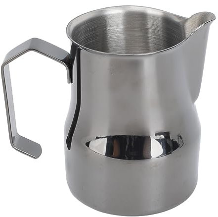 Brocca per Latte, Brocca per Schiuma di Latte in Acciaio Inossidabile da 12 Once 450ml Design con Beccuccio Eagle Tazza per Montalatte a Vapore in Materiale Sicuro per Alimenti
