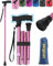 Walking Stick for Women, Adjustable Folding Walking Sticks for 5.2FT-6.1FT Ladies, 5-Section Different Size Collapsible Cane for Elderly