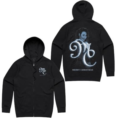 Mariah Carey Offizieller Christmas Time Tour Merch Kapuzenpullover mit Reißverschluss, Schwarz, M