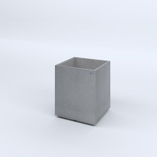 FLORESPIRA FIORIERE IN CEMENTO LISCE CUBO PIEDINI ACQUASTOP CM50X50X60H GRIGIO