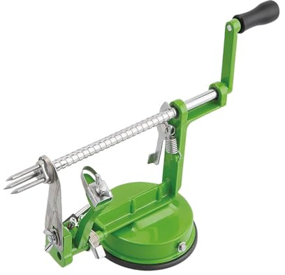 LOVIVER Éplucheur de fruits 3 en 1 multifonction à manivelle, facile à utiliser, pratique, pour éplucher les fruits et les légumes