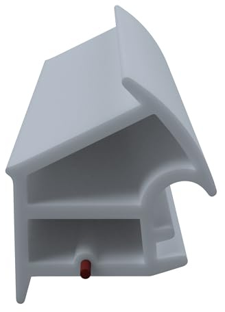 DIWARO® Stahlzargen-Dichtung SZ156 | weiß oder grau | 5 lfm für Haus- und Innentüren. Zum Schallschutz und abdichten der Tür. Bestehend aus TPE (Thermoplastischen Elastomer) (grau)