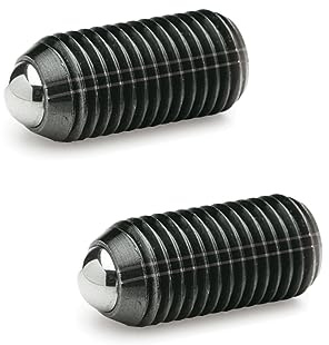 Ganter Normelemente GN 615.3-M12-KS - Federnde Druckstücke mit Innensechskant, Schwarz, 2 Stück