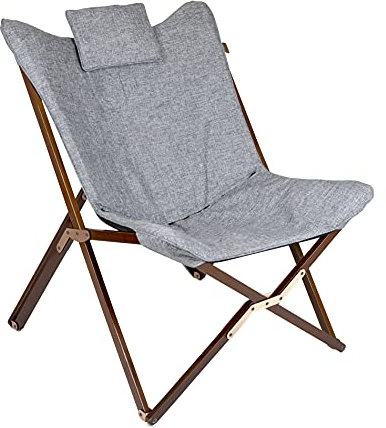 BO-CAMP Klappsessel Bloomsbury Campingstuhl Klappstuhl Gartenstuhl Lounge Stuhl Mit Holzrahmen Faltbar 80 x 78 x 96 cm