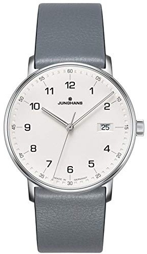 Junghans 041/4885.00 Herren-Uhr Form Analog Quarz mit Leder-Band