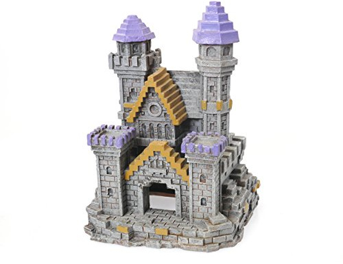 Blue Ribbon 911784 3D Blockschloss Aquarium und Aquaristik-Ornament, Small