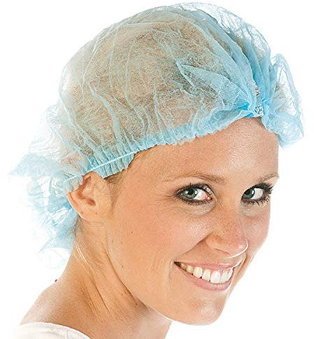 Einweg-Hauben detektierbar - Detektor-Haube- PP-Vlies, Haarnetz, atmungsaktiv, Farbe:blau - 61cm