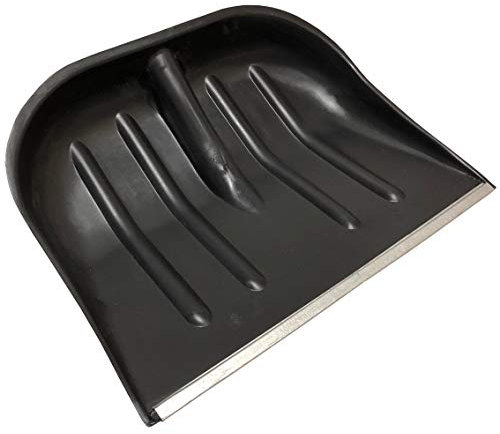 Schneeschieber Schneeschaufel Schwarz 45cmx35cm mit Schiebekante aus Aluprofil