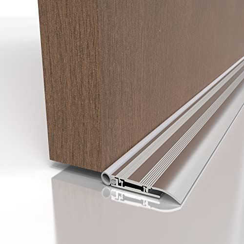 Alumat Stainless Universal Bas de Porte Isolant Froid pour Portes, Protection Contre la Vermine ou Bardages - Aluminium (Universal)