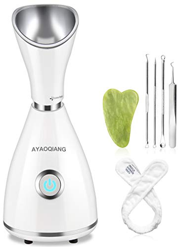 Vapeur Visage Vaporisateur, Face Steamer Facial Visage Sauna Spa Nano Ionic Appareil à Vapeur Pour Le Visage Visage Nettoyant Defroisseur Pour Nettoyage En Profondeur Pore Et Des Points Noirs