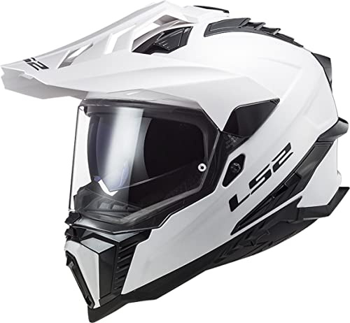 LS2 Unisex – Erwachsene Explorer motorradhelm, weiß, L