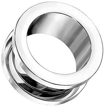 Luxe Modz Flesh Tunnel Double Flared Screw Fit Titan Implantatqualität 2 Stück