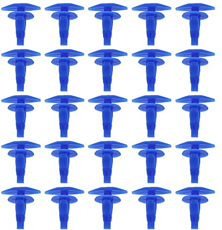 50 clip di fissaggio per portiera auto in plastica blu per fissaggio di rivetti