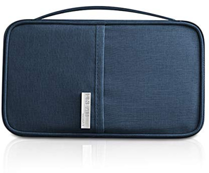 PORRASSO Familien Reise Brieftasche Wasserdicht Reisedokumententasche Reisepass Tasche Kreditkarten Flugkarten Münzen Dokumente Organizer für Damen Herren Geschäftsreisen