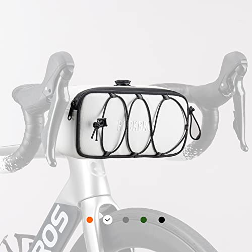 ROCKBROS Road to Sky Fahrrad Lenkertasche Vordertasche, Reflekrierend | Fahrradtasche Fronttasche Wasserabweisend für MTB, Rennrad, City-Rad Weiß
