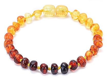 Epinki 8mm Bernstein Armband für Damen & Herren, Chakra Armband, Handgemacht, 15CM (Bunt)