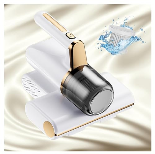 Aspiradora para Colchones Y Sillones, Elimina El 99,9% De AléRgenos Y áCaros del Polvo Antiacaros VibracióN De Alta Frecuencia, IluminacióN Ultravioleta MáQuina para Lavar Sofá,White