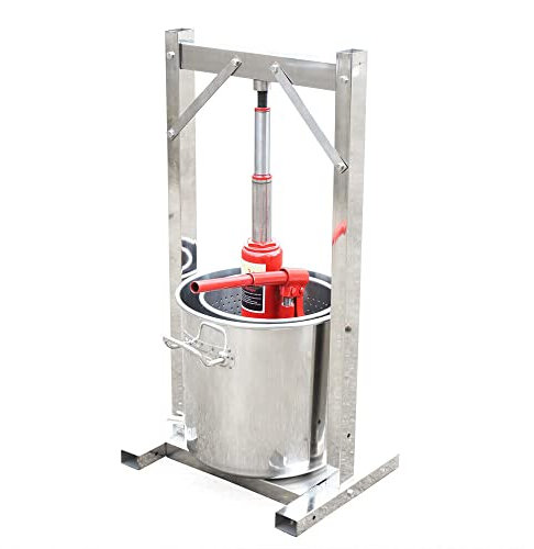 DSYOGX 12L Fruchtpresse Weinpresse Edelstahl Saftpresse Obstpresse Mit Hydraulic Jack Manuell Obstpresse für Obst, Gemüse, Honig