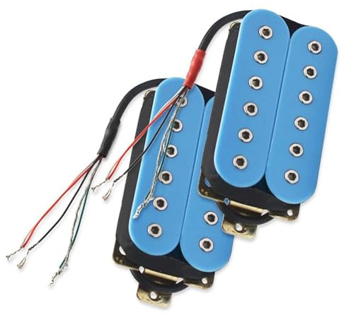 E-Gitarre Humbucker Blue Pickup Coil Split Pickup Einstellbare Sechskantschraube für 6-saitige Gitarre Ersatzteile Für E-Gitarren-Tonabnehmer