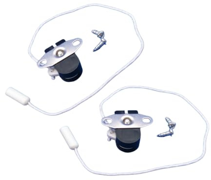 2 Pack Pull Cord Switch, Mini LED Desk Lamp Pull Cord Switch with Screws and 25cm Pull String for Lamps, Chandelier and Fans (2A 250V)