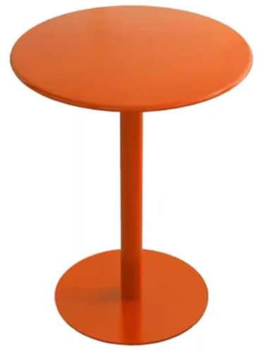 Bistrotisch, Metall-Cocktail-Bistrotisch, Ecktisch/Beistelltisch, Kleiner runder Couchtisch (Farbe: Orange, Größe: Durchmesser 50 x 73 cm)