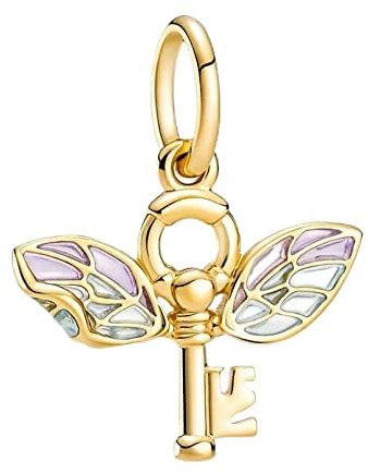 Breloque Clé Cassée avec Détails Dorés – Bijou Élégant pour Bracelets et Colliers – Inspirée de Harry Potter