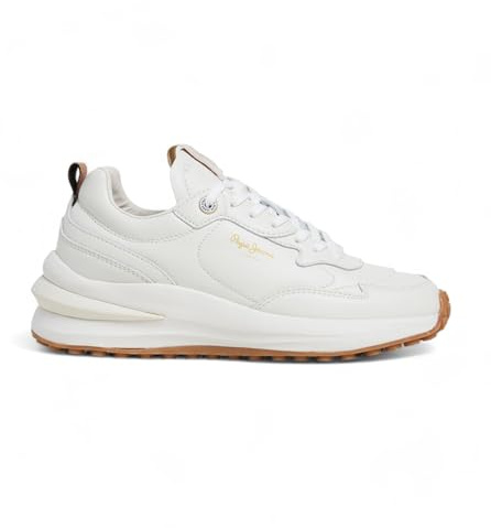 Pepe Jeans Scarpe da Ginnastica Winslow Action in Pelle Bianca