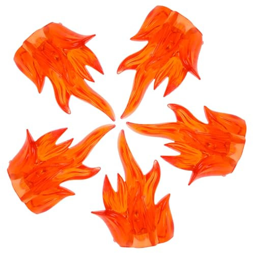 ibasenice 5stücke Feuereffekt Figuren Mit Plastikflammen Und Miniatur Flammeneffekt Für Junge Mädchen Zum Kreativen Bauen Und Spielen