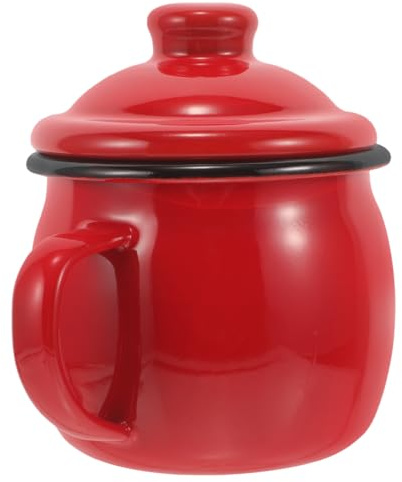 CLISPEED Tasse de camping en émail multifonction et décorative avec confortable pour une utilisation au micro-ondes pour la maison et les activités de plein air