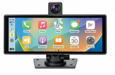 Automonitor mit DVR PNI D1026 10,26 Zoll, kabelloses Carplay, Navigation, Musik, Freisprecheinrichtung, Bluetooth, FM-Sender