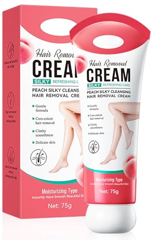 Peach Hair Removal Cream for Women - Gentle & Effective Depilatory Cream for Smooth Skin - Enriched with Peach Extract, Moisturising Formula - Hair Remover for Legs, Arms, Underarms & Bikini Line