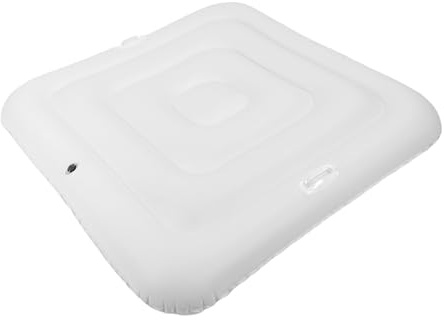 Tnfeeon Coperchio di Piscina da Giardino di Grandi Dimensioni da 130 Cm, Copertura Gonfiabile a Prova di Polvere di Polvere di Acqua per Acqua Lacrimale per Piscine Quadrate e Vasca,