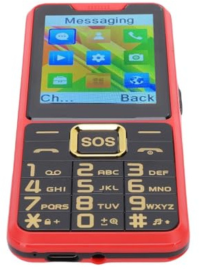 Annadue Teléfono Móvil Flip 4G para Personas Mayores, Teléfono Móvil Básico de Botón Grande para Ancianos, Pantalla de 2.6 , Linterna, Bluetooth, FM, SIM Dual, Batería de 2500 MAh, (2)