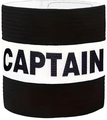 1 brazalete de capitán negro para entrenamiento de fútbol, banda elástica deportiva para jóvenes, bandas de capitán cómodas y ajustables para fútbol y deportes de equipo