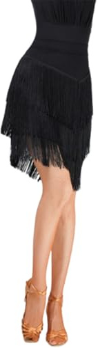 EFLALYHG Damen Latein Tanzrock Fransen Latein Tango Bauchrock für Party Club Tango Salsa Kostümfest