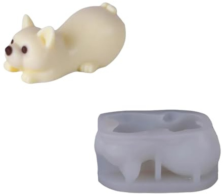 Moules en silicone amovibles en forme de visage de chien pour crème glacée, décoration de gâteau, cadeaux pour les amoureux des animaux domestiques, outil de cuisson sans four