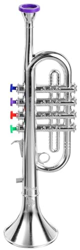 ORFOFE Tromba Giocattolo per in Plastica Sicura Piccolo Strumento Musicale Educativo Portatile per lo Sviluppo delle Capacità Musicali nei Piccoli