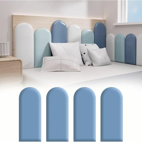 XIEHEMAO Coussinets muraux 3D Anti-Collision for Chambre d'enfants, Autocollants muraux Autocollants imperméables, Coussins muraux de Protection Doux for Chambre d'enfant et Salle de Jeux(Blue)
